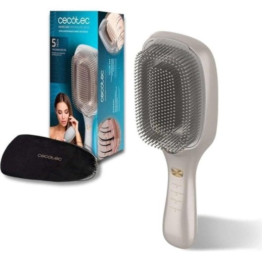 Escova Cecotec HairCare Revitalize Champagne com 5 tecnologias e iões negativos