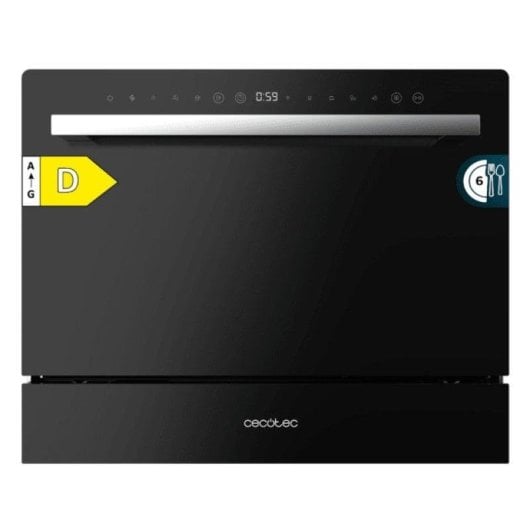 Lavavaisselle Cecotec Bolero Aguazero 2400 6 Couverts Classe D Écran Tactile Noir