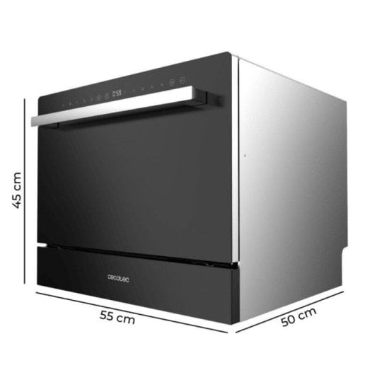 Lavavaisselle Cecotec Bolero Aguazero 2400 6 Couverts Classe D Écran Tactile Noir