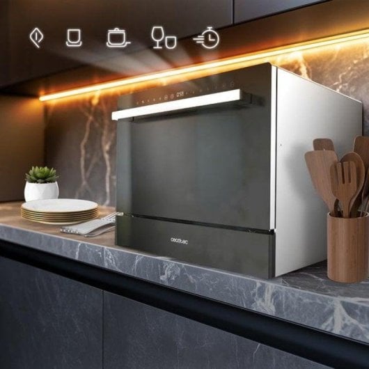 Lavavaisselle Cecotec Bolero Aguazero 2400 6 Couverts Classe D Écran Tactile Noir
