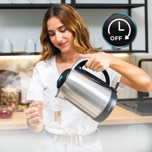 Fervedor Cecotec Thermosense 200 Steel Aço Inoxidável 1,7L 2200W Base 360º