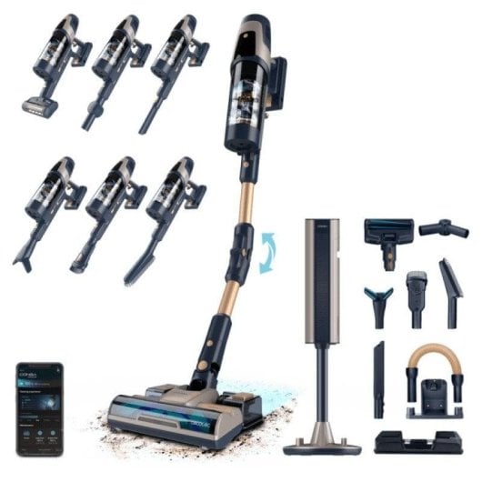 Aspirador sem fios Cecotec Conga Rockstar 11500 Odyssey Station Connected IA 850 W Base Autovazia HEPA 110 min