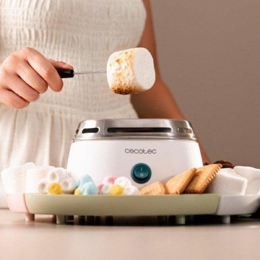 Máquina de marshmallow Cecotec Fun&Sugar Marshmallow 270 W Inox com 2 garfos