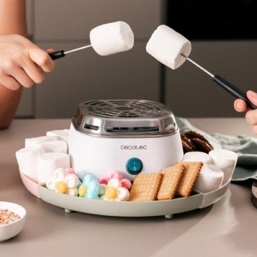 Máquina de marshmallow Cecotec Fun&Sugar Marshmallow 270 W Inox com 2 garfos