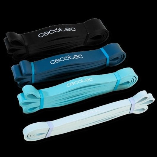 Fitnessband Cecotec DrumFit Power Band Set 4er-Set Latex 15-60 kg Blau/Schwarz