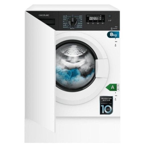 Máquina de Lavar Roupa Cecotec Bolero DressCode 840 BI 8 Kg 1350rpm A Branco Inverter Vapor