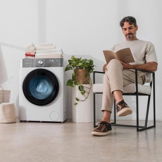 Máquina de Lavar Roupa Cecotec Bolero DressCode 9800 9 kg 1400rpm A Branco Display XXL Vapor