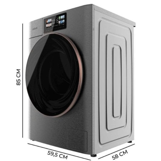 Máquina de Lavar Roupa Cecotec Bolero DressCode 9950 9 kg 1400rpm A Aço Autodosagem Ecrã Táctil