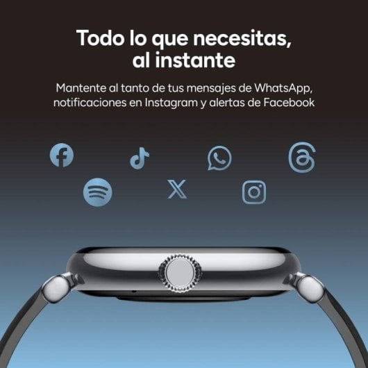 Ksix Smartwatch Iria Bluetooth 43mm AMOLED Noir Gris IP68 SpO2 Pulsomètre Appels