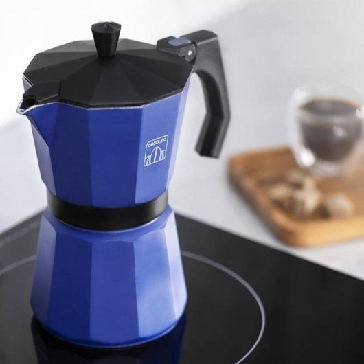 Cafeteira Italiana Cecotec Cumbia Mokclassic 900 Blue 550 ml 9 chávenas filtro inox segurança