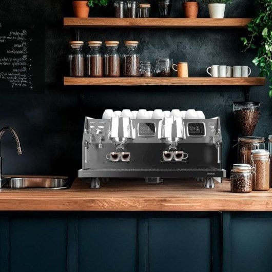 Cafeteira Espresso Comercial Cecotec Baristeo Regina 4 chávenas 9 bares LCD 5200W