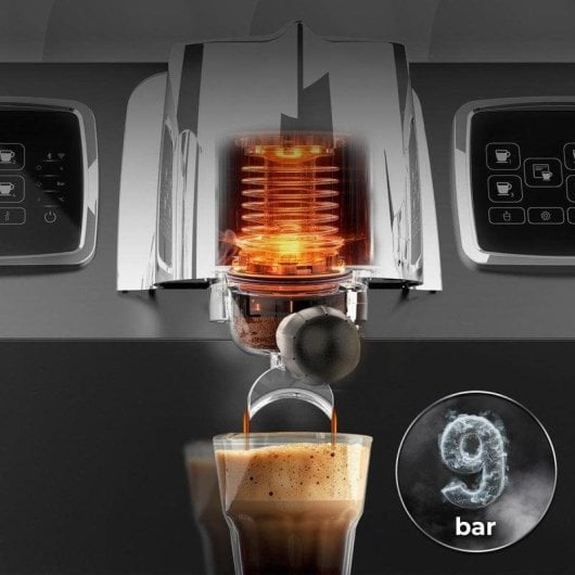 Cafeteira Espresso Comercial Cecotec Baristeo Regina 4 chávenas 9 bares LCD 5200W