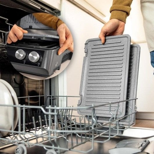 Elektrogrill Cecotec Rock'n'Grill Bistro 2400W Smokeless Edelstahl LED-Sonde