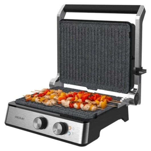 Kontaktgrill Cecotec RockStone 2400W 180° Antihaft 29x23 cm Edelstahl
