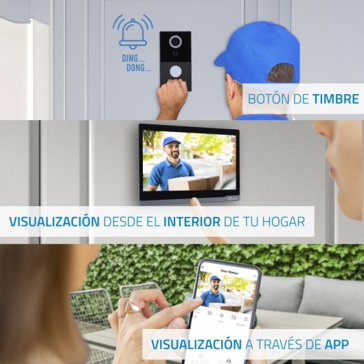 Nivian NVS-VIDEOINTERCOM-2W Full HD WiFi 7" Touchscreen Zwei-Wege-Audio IP65 Video-Gegensprechanlage