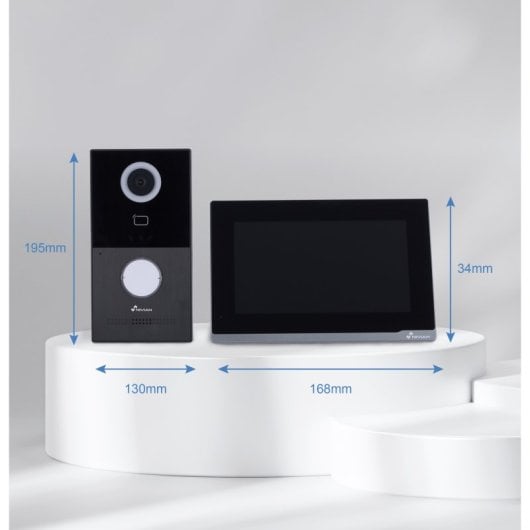 Nivian NVS-VIDEOINTERCOM-2W Full HD WiFi 7" Touchscreen Zwei-Wege-Audio IP65 Video-Gegensprechanlage
