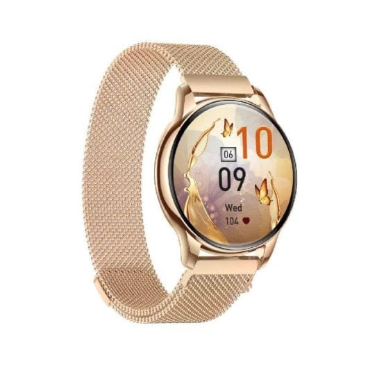 Maxcom Ecowatch 3 Bluetooth 42mm AMOLED Or IP67 SpO2 Pulsomètre Suivi du Sommeil Tensiomètre