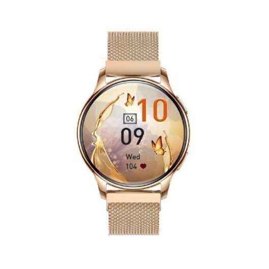 Maxcom Ecowatch 3 Bluetooth 42mm AMOLED Or IP67 SpO2 Pulsomètre Suivi du Sommeil Tensiomètre