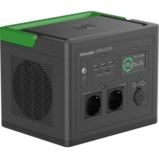Station d'énergie APC PPS500-GR 517Wh 2 AC 2 DC 5 USB Batterie Li-ion Écran LCD