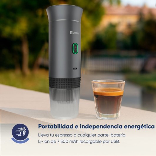Origial BARISTAWAY GREY Cafetera Espresso portátil 3 en 1 Gris
