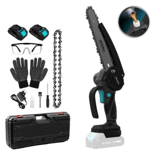 Akku-Kettensäge Cecotec MontanaForce 8000 Hand Brushless 8" 1100W 2x21V Digitalanzeige