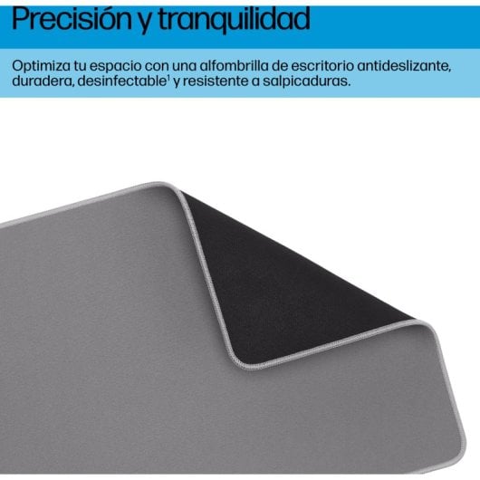 HP 200 Alfombrilla de escritorio Desinfectable, Base Antideslizante, Resistente a salpicaduras, Gris