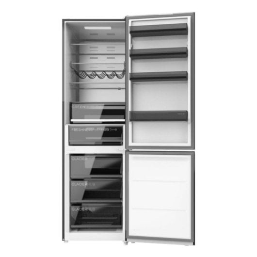 Frigorífico Combi Cecotec Bolero CoolMarket Total No Frost 201cm 456L C Cristal Negro