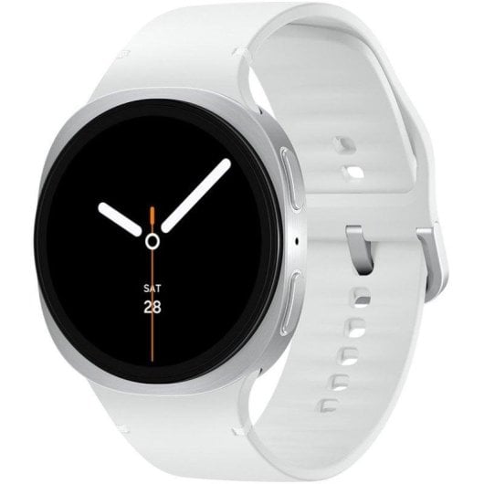 Samsung Galaxy Watch8 LTE GPS NFC 40mm Super AMOLED Argent Blanc M IP68 Pulsomètre ECG