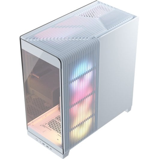 Torre Corsair 4500X LX-R RGB Tempered Glass Blanco Midi Tower 2x140mm USB-C Vidrio templado