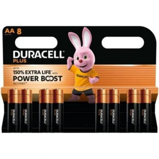 Batterie Duracell Plus DPBLR6B8 AA 1,5 V Alkali Hochleistung 8 Stück Schwarz Gold