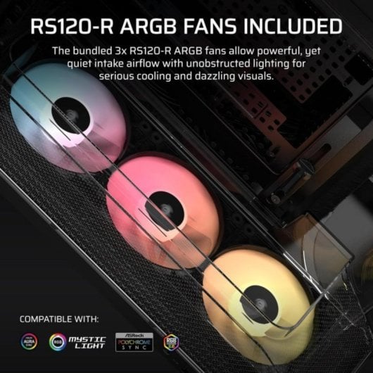 Boîtier Corsair AIR 5400 RS-R ARGB Verre Trempé Triple Chambre Noir