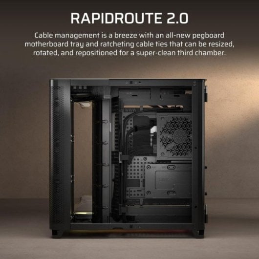 Boîtier Corsair AIR 5400 RS-R ARGB Verre Trempé Triple Chambre Noir