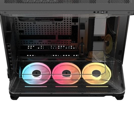 Boîtier en verre trempé triple chambre Corsair AIR 5400 LX-R Link RGB, noir