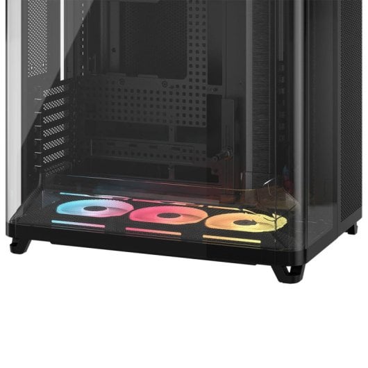 Boîtier en verre trempé triple chambre Corsair AIR 5400 LX-R Link RGB, noir