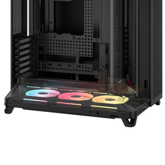 Boîtier en verre trempé triple chambre Corsair AIR 5400 LX-R Link RGB, noir