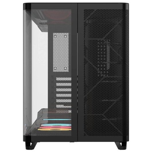 Boîtier en verre trempé triple chambre Corsair AIR 5400 LX-R Link RGB, noir