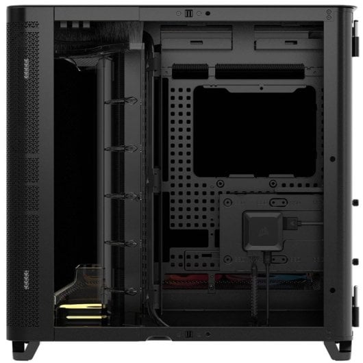 Boîtier en verre trempé triple chambre Corsair AIR 5400 LX-R Link RGB, noir