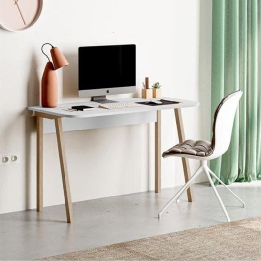 Escritorio Gracula Venprodin blanco 120x60cm melamina resistente fácil montaje