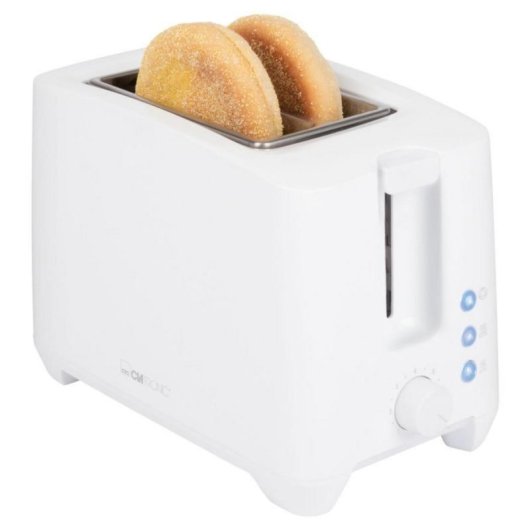 Torradeira Compacta 2 Fatias 750W Controle de Dourado Branco Multifuncional