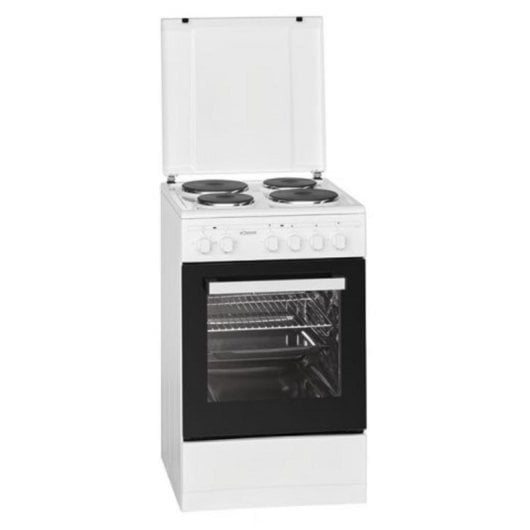 Fogão Independente Elétrico 4 zonas 48L 7300W Branco termostato 40-240°C Bomann EH 561