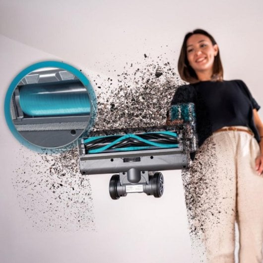 Aspiradora sin cable Cecotec 80AW 20000Pa Motor BDLC 50min HairOut Depósito 1200ml