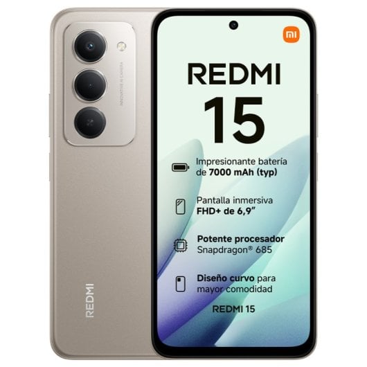 Xiaomi Redmi 15 4G 8GB 256GB 6.9" FHD+ 144Hz 7000mAh Dual SIM NFC Gris Titán