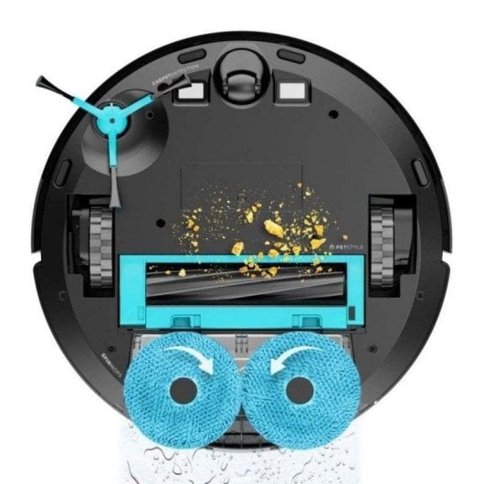 Robot Aspirador AI con Navegación Láser, Succión 10.000 Pa y Mopas Spin Wet