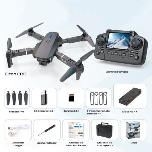 Dron con cámara E88 Pro