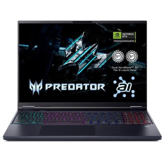 Laptop Acer Predator Helios Neo 16 AI PHN16-73-97E2 Intel Core Ultra 9 275HX 32GB 2TB SSD RTX 5070 16" 240Hz