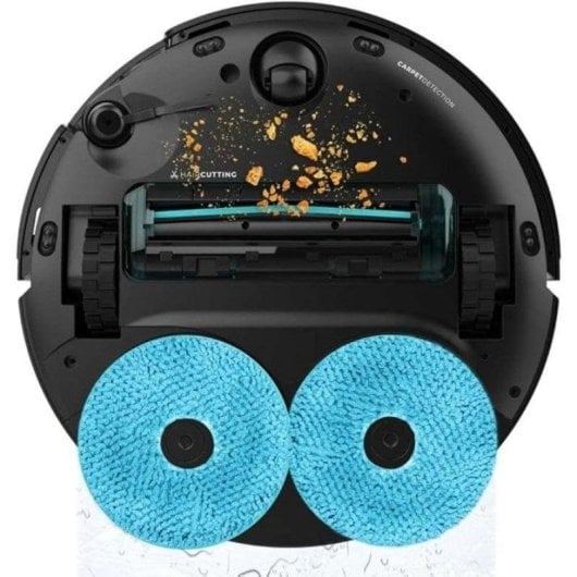 Aspirador Robô com Mopa Cecotec Conga X100 Com Esvaziamento Automatico Navegação Laser+IA 20.000 Pa Com Camara