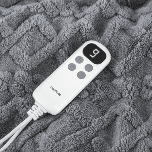 Manta Elétrica Cecotec HeatConfort Luma controle LCD 200x180cm 10 níveis Sherpa