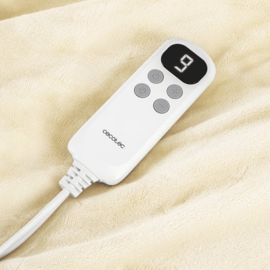 Manta Elétrica Cecotec HeatConfort Calma 180x130 Apag. Automático 10 Níveis