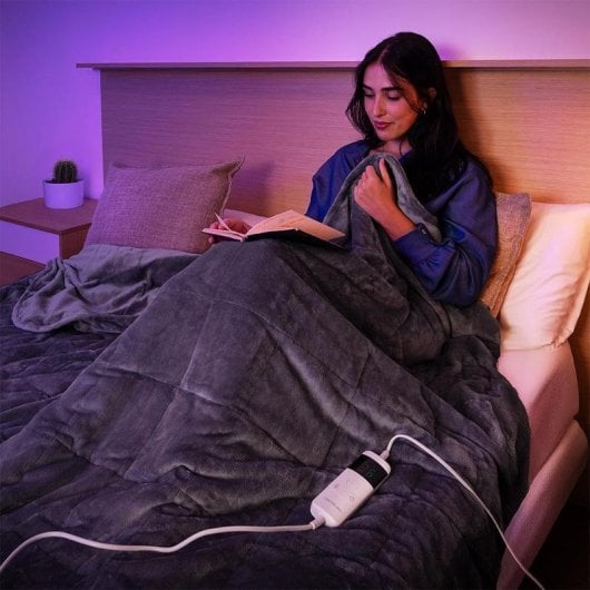Manta Elétrica Cecotec HeatConfort Weighted 9 kg 180x200 cm 200W 10 Temperaturas