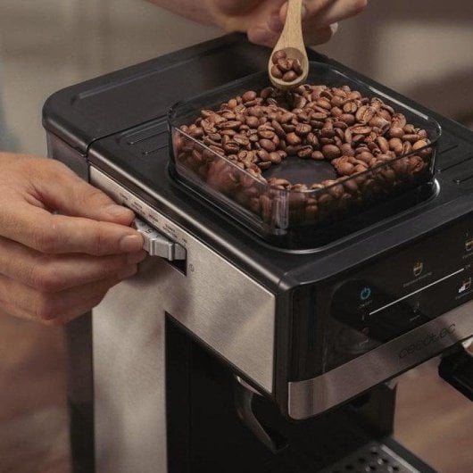 Caffettiera Espresso Manuale Cecotec Power Espresso 20 Grind 1.7L 20 bar con macinacaffè regolabile